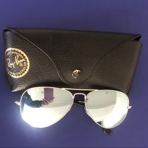 Ray-Ban polarized mirrored blue lens sunglasses